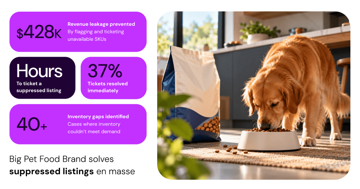 Golden retriever eating food from bowl in a kitchen